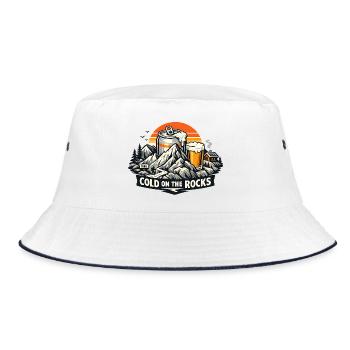 CaldaroFelsen Trail Scene - Bucket Hat - white/navy - Front