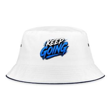 Weiter so, Graffiti-Boost - Bucket Hat - Weiß/Navy - Vorne