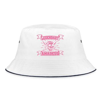 Amadeus - Bucket Hat - Weiß/Navy - Vorne