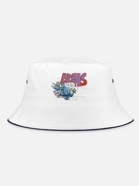 Wozu ein Ding beenden …? - Bucket Hat - Weiß/Navy