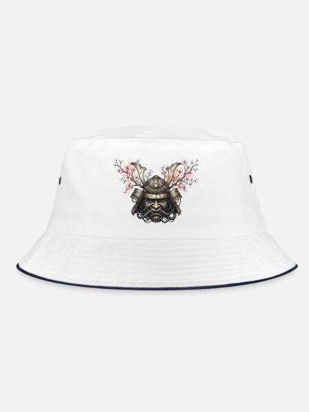 Kabuto-Mechaniker mit Sakura - Bucket Hat - Weiß/Navy