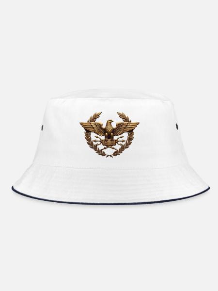 Römischer Adler mit SPQR - Bucket Hat - Weiß/Navy