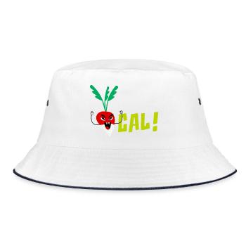 Rettich - Bucket Hat - Weiß/Navy - Vorne