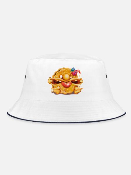 Scherzkeks - Bucket Hat - Weiß/Navy