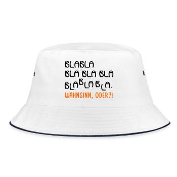 Gespräche Wahnsinn - Bucket Hat - Weiß/Navy - Vorne