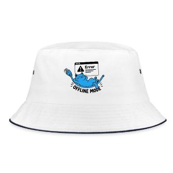 Offline-Modus / Trennung - Bucket Hat - Weiß/Navy - Vorne