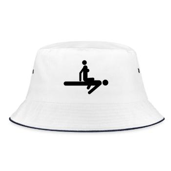 Sex position - Bucket Hat - white/navy - Front