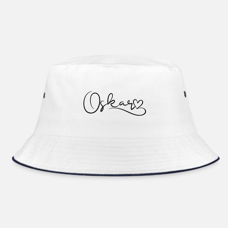 Oskar surname First name Heart décor Bucket Hat