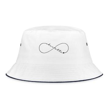 Charlotte Name Infinity Symbol - Bucket Hat - white/navy - Front