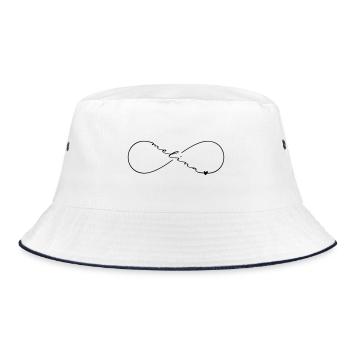 Melina Name Infinity Symbol - Bucket Hat - white/navy - Front