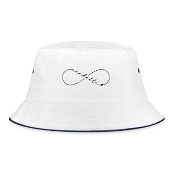 Isabella Name Infinity Symbol - Bucket Hat - white/navy - Front