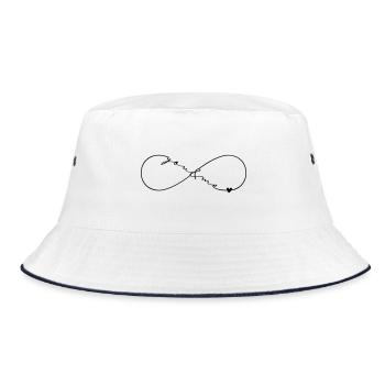 Du und ich für immer - Bucket Hat - Weiß/Navy - Vorne