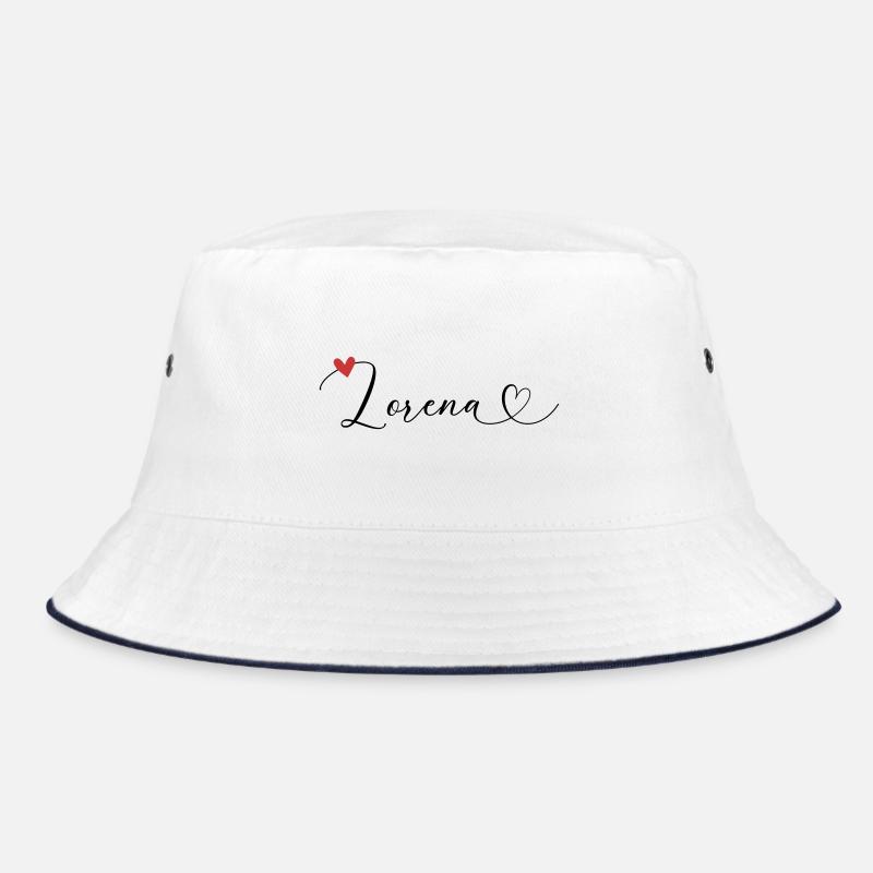 Lorena Name Vorname Kalligrafieherz Bucket Hat