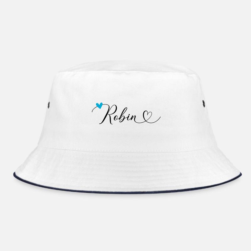 Robin Name Vorname Kalligrafieherz Bucket Hat