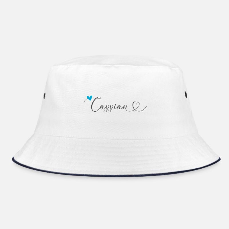 Cassian Surname First name Calligraphy Heart Bucket Hat