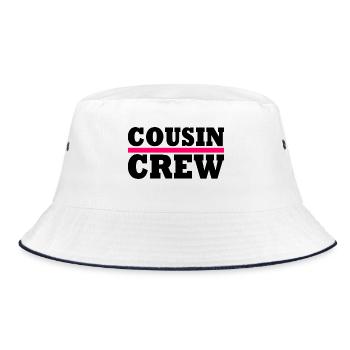 Cousin crew - Bucket Hat - white/navy - Front