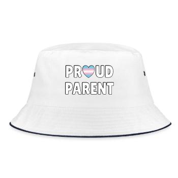Fier parent - Drapeau trans - Bob - blanc/marine - Devant