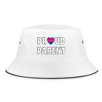 Proud Parent Bi Flag - Bucket Hat - white/navy - Front