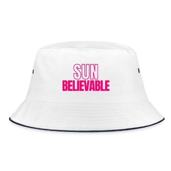 SUNbelievable - Unbelievable! - Bucket Hat - white/navy - Front