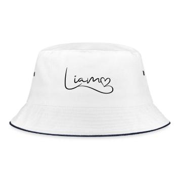 Liam Nom Prénom Coeur Décor - Bob - blanc/marine - Devant