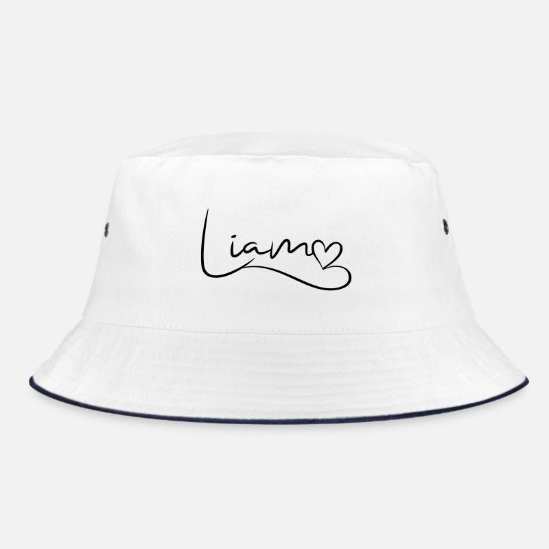 Liam Name Vorname Herzdekor Bucket Hat