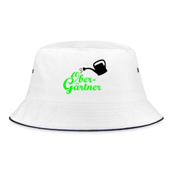Obergärtner Giesskanne - Bucket Hat - Weiß/Navy - Vorne