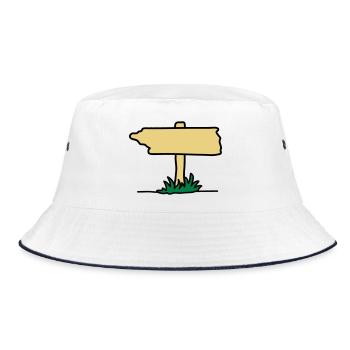 schild_3c - Bucket Hat - white/navy - Front