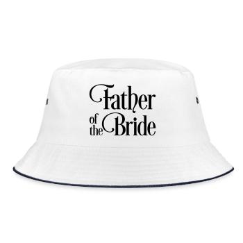 Vater der Braut - Bucket Hat - Weiß/Navy - Vorne
