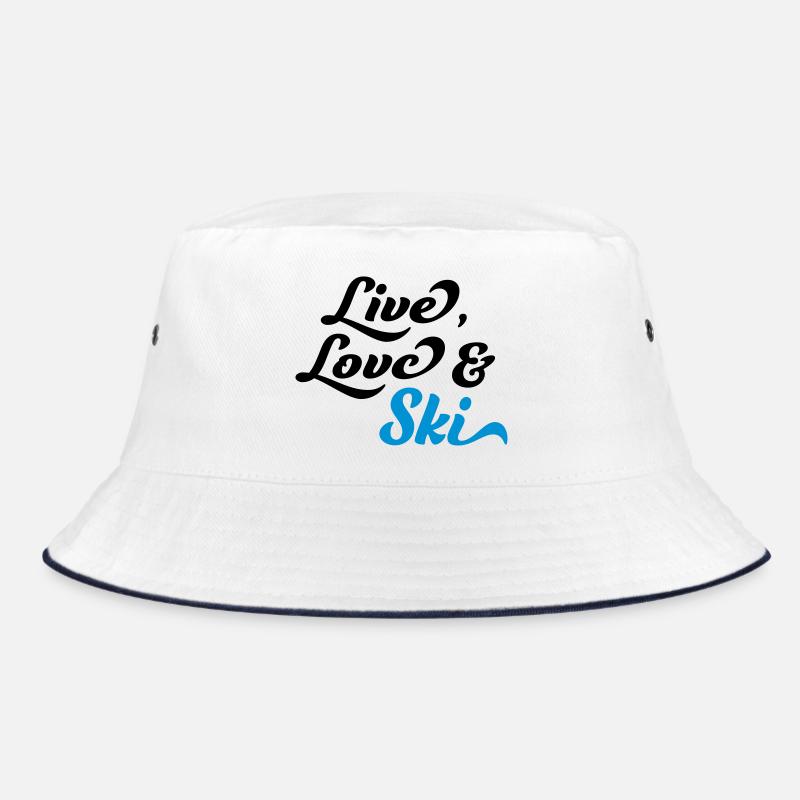 Ski - Bucket Hat - Weiß/Navy