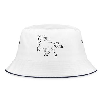 2541614 14630838 isi - Bucket Hat - Weiß/Navy - Vorne