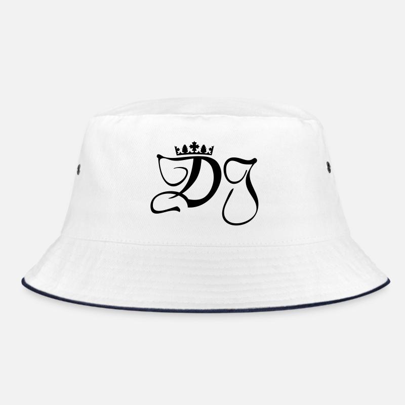DJ- Discjockey- Monogramm mit Krone Bucket Hat
