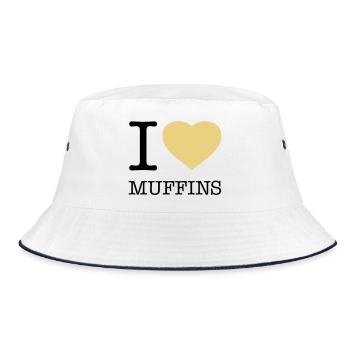 J’ADORE LES MUFFINS - Bob - blanc/marine - Devant