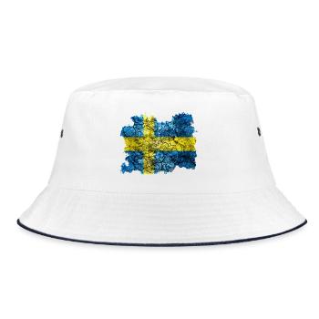 Suède Drapeau Vintage - Bob - blanc/marine - Devant