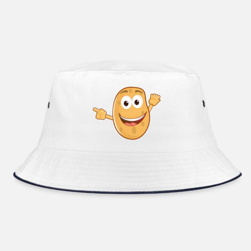 Kartoffel - Bucket Hat - Weiß/Navy