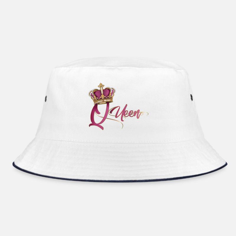 THE QUEEN - Bucket Hat - white/navy
