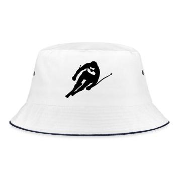 ski_6 - Bucket Hat - white/navy - Front