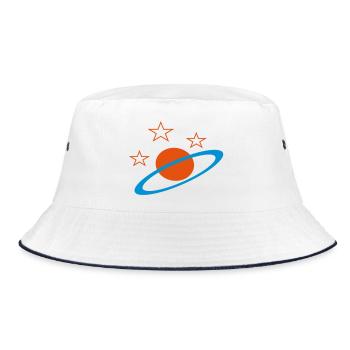 Planet - Bucket Hat - Weiß/Navy - Vorne