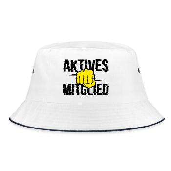 Active member - Bucket Hat - white/navy - Front
