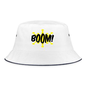 comic - Bucket Hat - white/navy - Front