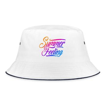Summer feeling - Bucket Hat - white/navy - Front