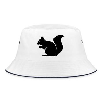 Eichhörnchen - Bucket Hat - Weiß/Navy - Vorne