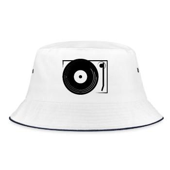 Vinyl Records Turntable Lecteur Lecteur de Disques - Bob - blanc/marine - Devant