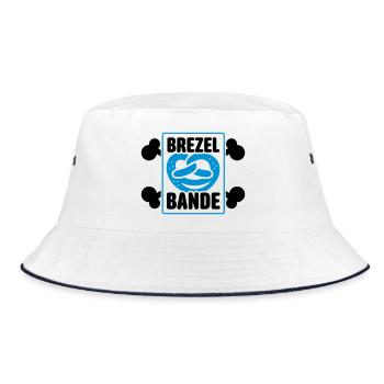 brezel bande - Bucket Hat - Weiß/Navy - Vorne