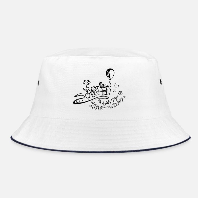 Verspieltes Happy Birthday Motiv mit Geschenken Bucket Hat