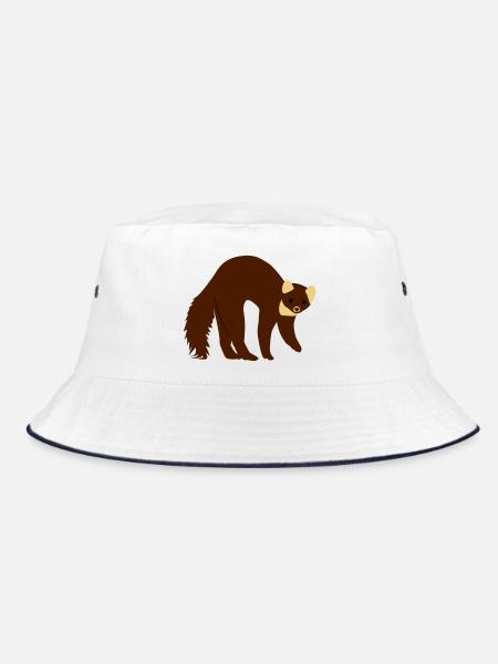 marder - Bucket Hat - Weiß/Navy - Vorne