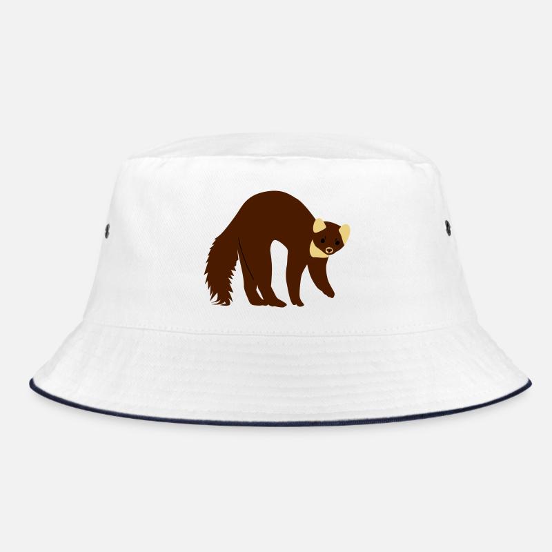 marder - Bucket Hat - Weiß/Navy