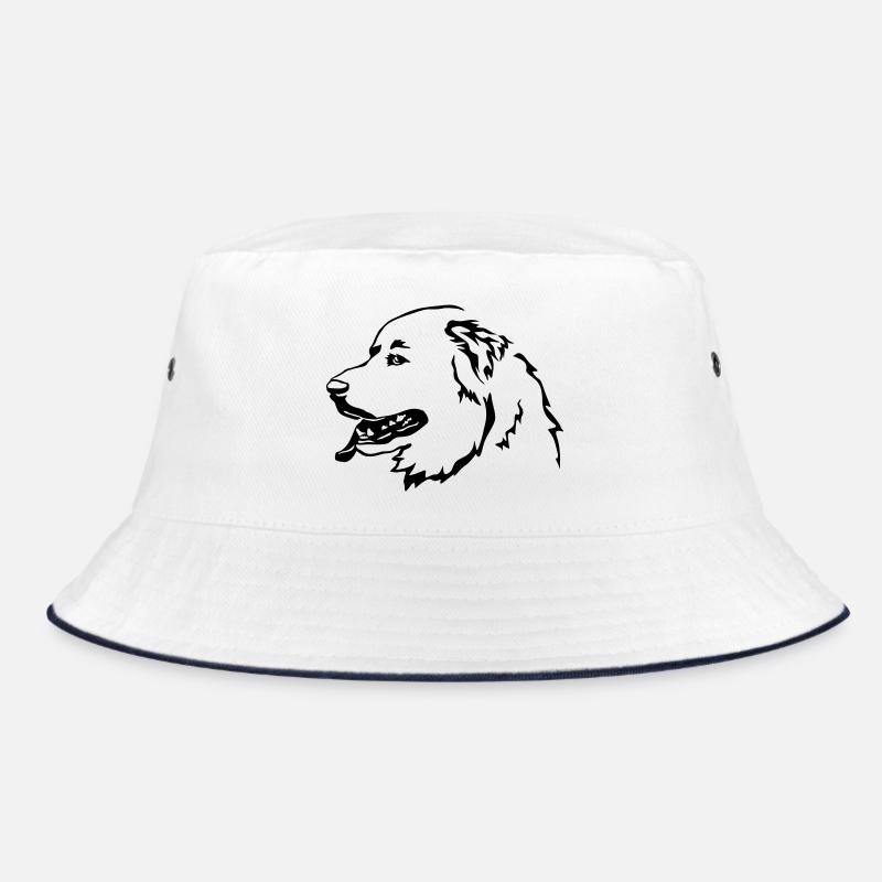 Pyrenean mountain dog head Bucket Hat