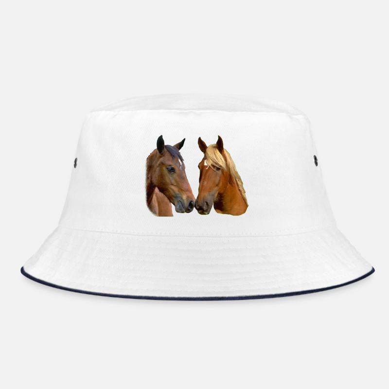Les chevaux jumeaux s’embrassent - Bob - blanc/marine