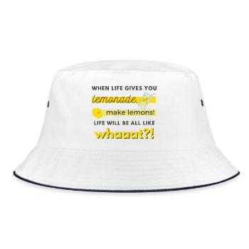 make lemons! - Bucket Hat - white/navy - Front