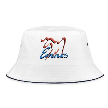 Emacs Programmierung Linux - Bucket Hat - Weiß/Navy - Vorne